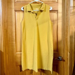 💝 Workshop Clothing Sleeveless Polo Dress in Mustard
